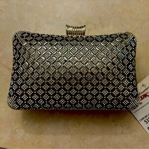 NWT silver evening purse